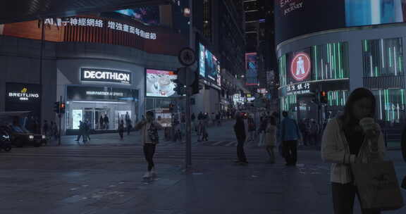 香港街景夜景