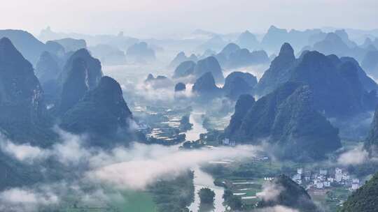 桂林山水 桂林风光 桂林航拍 风光风景