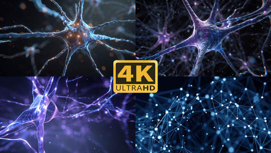 4K大脑神经元神经网络细胞1