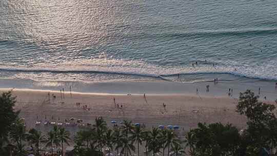 大海海边海水海浪沙滩海滩航拍风景唯美航拍