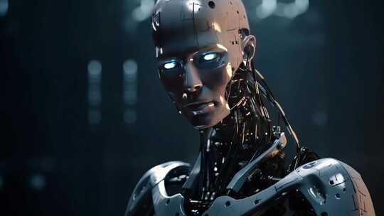 未来概念科幻机器人视频素材模板下载