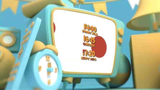 卡通儿童电视广播频道开场图文介绍AE模板