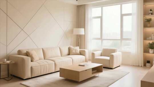 现代简约风格客厅室内场景