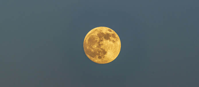 4K超级大月亮满月延时