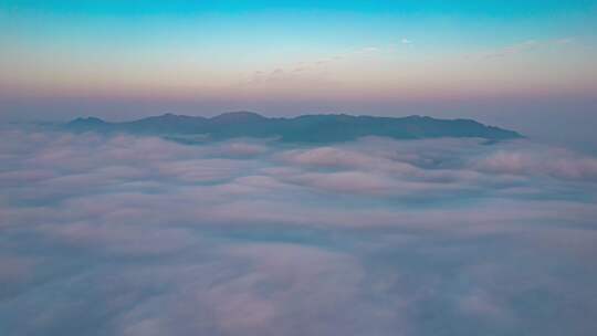 清晨云海航拍延时4K
