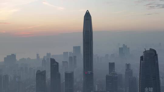 深圳福田cbd夜景航拍