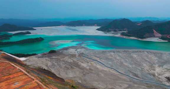 江西德兴铜矿高山水库航拍