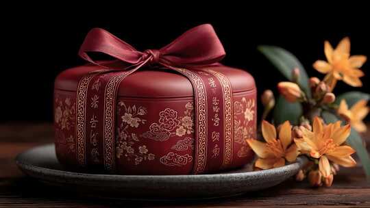 中式礼品盒静物展示节日送礼佳品