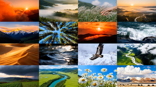自然景观风光快剪转场合集