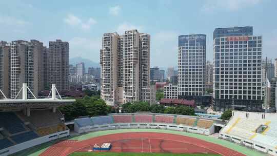 福建莆田市体育中心航拍