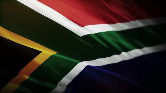 南非国旗挥舞-4K视频素材模板下载