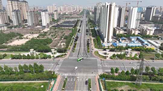 航拍城市道路-邢台