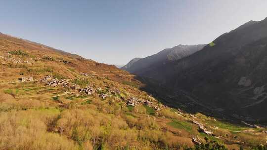 蓝天白云山峰风景延时