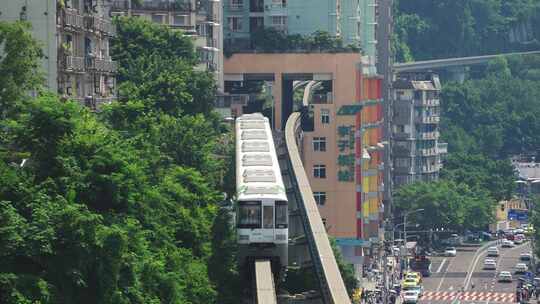 重庆过江轻轨立交桥