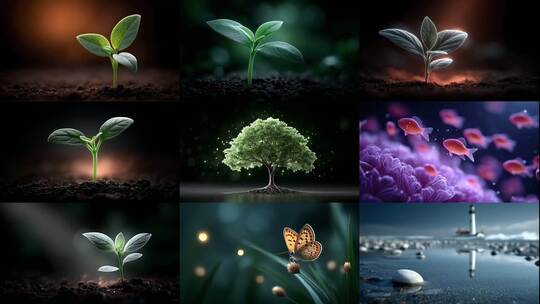 绿意盎然扬帆起航生态景观唯美治愈高清在线视频素材下载