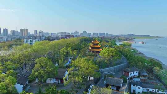 岳阳楼洞庭湖航拍