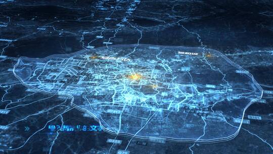 南宁市区科技地图辐射模板