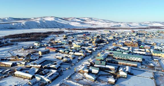 全国唯一俄罗斯族民族乡：恩和的乡村雪景