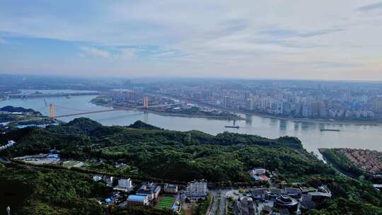 一镜到底航拍宜昌都市风景