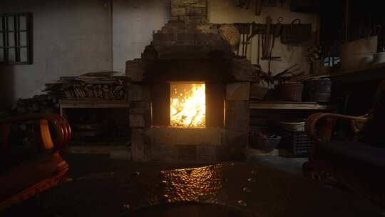 壁炉里的火焰视频素材模板下载