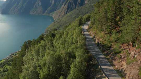 路，挪威，峡湾，悬崖