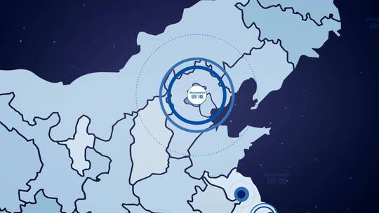 中国地图蓝色版本辐射全国地图中国完整地图