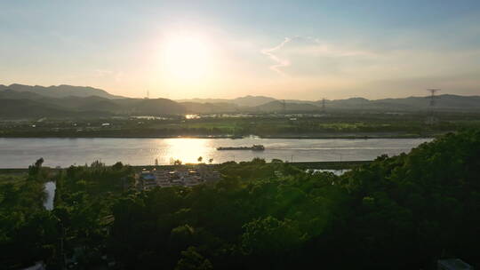 乡村振兴宣传空镜稻田村居旅游产业