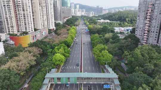 深圳福田区新洲路航拍