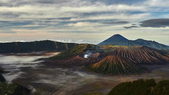 印尼Bromo火山延时摄影视频素材模板下载