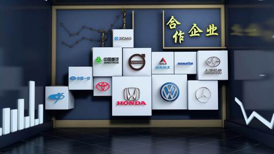 简洁风合作企业logo墙模板AE视频素材教程下载