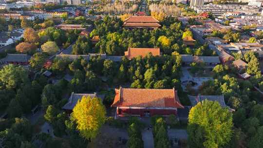 深秋泰安，岱庙色彩斑驳