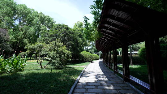 武汉江岸区汉口江滩蓝天白云风景