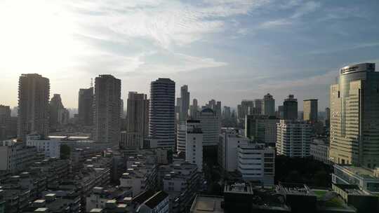 航拍浙江宁波建设宁波大景