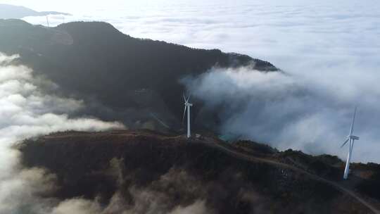 湖北九宫山壮观云海航拍