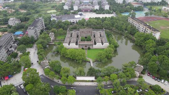 航拍湖南湘乡市东山书院4A景区