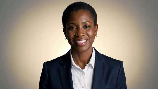 非洲裔女商人半身像素材