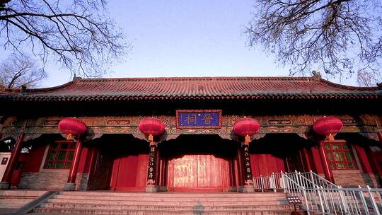 实拍太原晋祠胜境古建筑群寺庙博物馆风景区