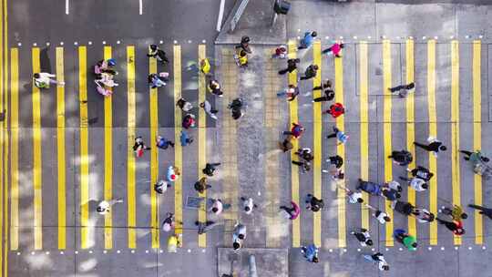 香港维多利亚港中环街景空镜