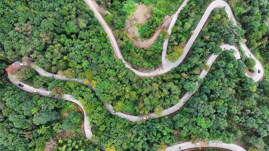 车队山公路十八弯曲蜿蜒户外自驾游越野探险