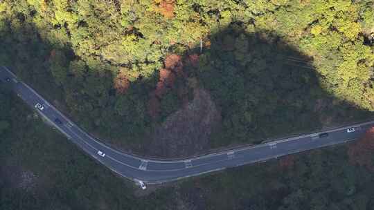 4K大气航拍重庆光雾山红军路素材风景