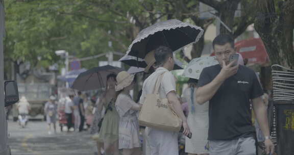 三亚海棠湾 后海 游客 街道 渔村 旅游