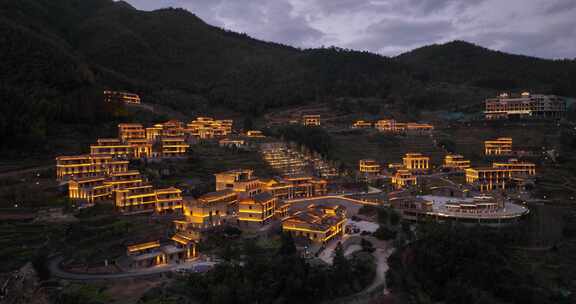 信宜平塘马安竹海夜景航拍