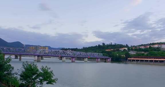 高清实拍四川广元城市夜景