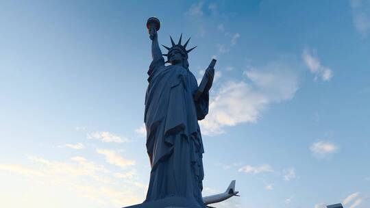 美国自由女神像雕塑视频素材模板下载
