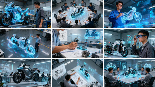 电动摩托车研发设计 智能工厂团队协作