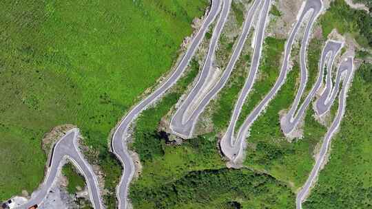 航拍四川独库公路宝康线高山森林风光