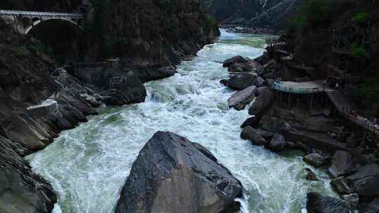 金沙江虎跳峡视频素材模板下载