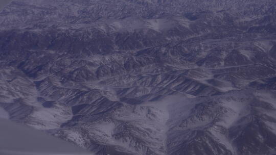 飞机上俯拍新疆大地