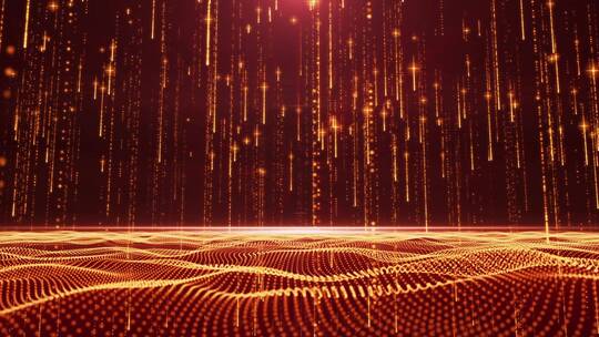 金色科技粒子光线上升年会颁奖舞台视频素材模板下载