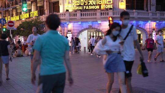上海步行街夜景
